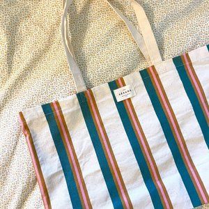 NWOT Sezane Stripped Summer 2020 Canvas Tote Bag